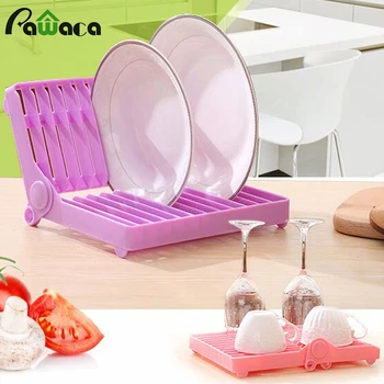 

Foldable Dish Rack Stand Holder Bowl Plate Organizer Tray Tableware Storage Kitchen Drying Rack Dish Drainer Drip Shelf Tools