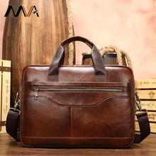MVA Men's Briefcase Bag Genuine Leather Laptop Bag Office Bags For Men Business Tote Document Leather Briefcase Portal Bag 8824 mva male briefcase genuine leather handbag business men bags for document messenger bag men shoulder leather laptop briefcase