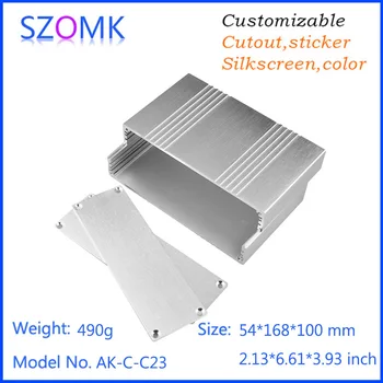 

4pcs, 54*168*100mm electronics aluminum enclosure for pcb enclosure aluminum box switch box szomk aluminum extrusion enclosure
