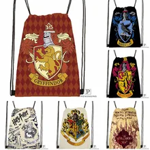 Custom Hogwarts Harry Potter Drawstring Backpack Bag Cute Daypack Kids Satchel (Black Back) 31x40cm#180531-03-21