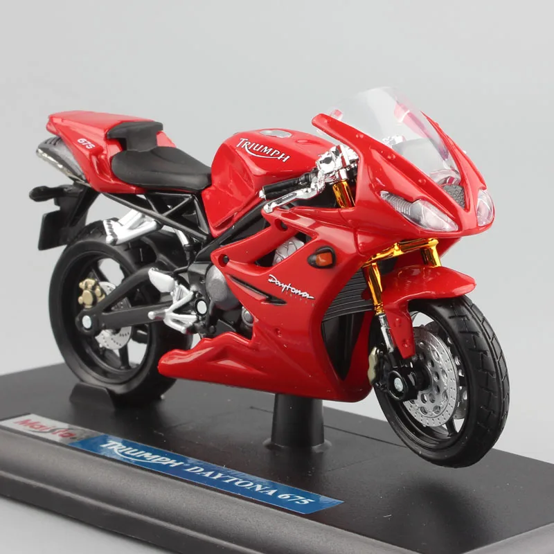 Maisto 1:18 mini TRIUMPH DAYTONA 675 triples moto bike Модель Масштаб moto rcycle литые игрушечные машинки в подарок миниатюрные свободные колеса