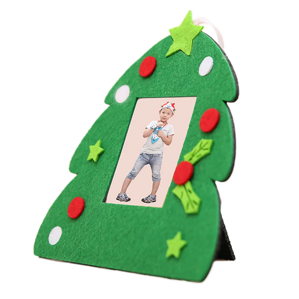 1 шт рождественские украшения декоративные нетканые Haning Xmas Tree фоторамка висячие