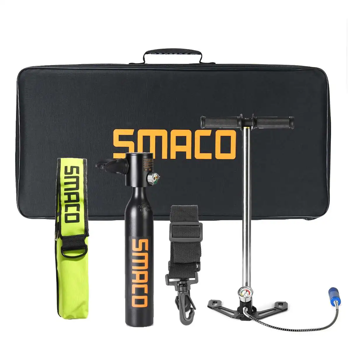 

SMACO 0.5L Portable Mini Scuba Oxygen Cylinder Air Tanks Diving Equipment For Snorkeling Underwater Breathing Pump Bag