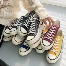 Размеры 35-44; Новая модная женская обувь; сезон весна-осень; Вулканизированная обувь; Повседневная парусиновая обувь для девочек; дышащая обувь; Tenis canvas; B054