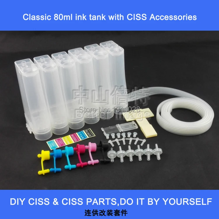 

INK WAY INKWAY universal 6 color CISS kit with accessories ink tank ink system used for epson/hp canon printers ,8 sets 1 lot