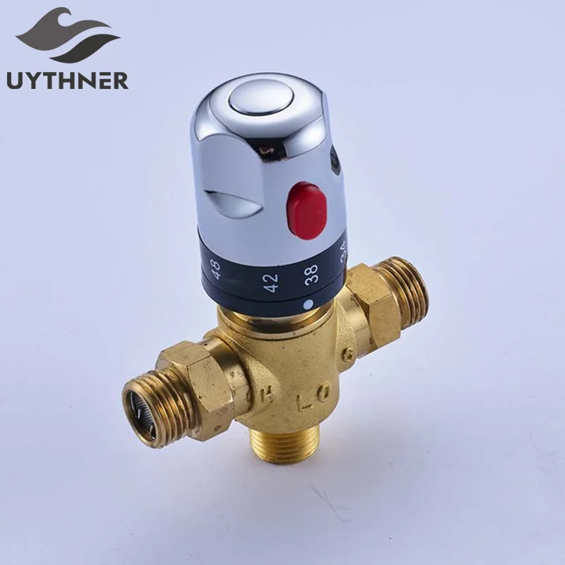 

Uythner Standard Thermostatic 1/2 Ceramic Cartridge Tap Control Mixing Water Temperature control Valve Bathroom Accessories