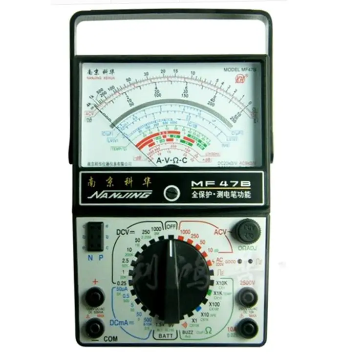 

KEHUA MF-47B type analog multimeter / fully functional / AC circuit to determine the line of fire.