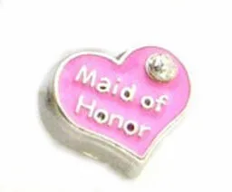 NEW 20PCS/lot Maid Of Honor Charm DIY Alloy Heart Wedding Floating Locket Charms Fit For Magnetic Memory Pendant | Украшения и
