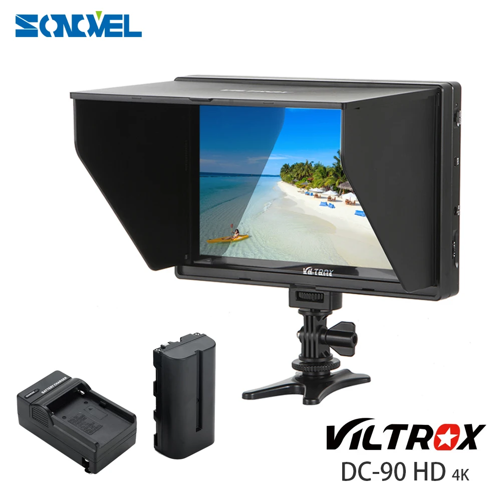  Viltrox DC-90 Clip-on 8.9''inch 4K IPS HD LCD Camera Video Monitor Display HDMI AV Input for Canon 