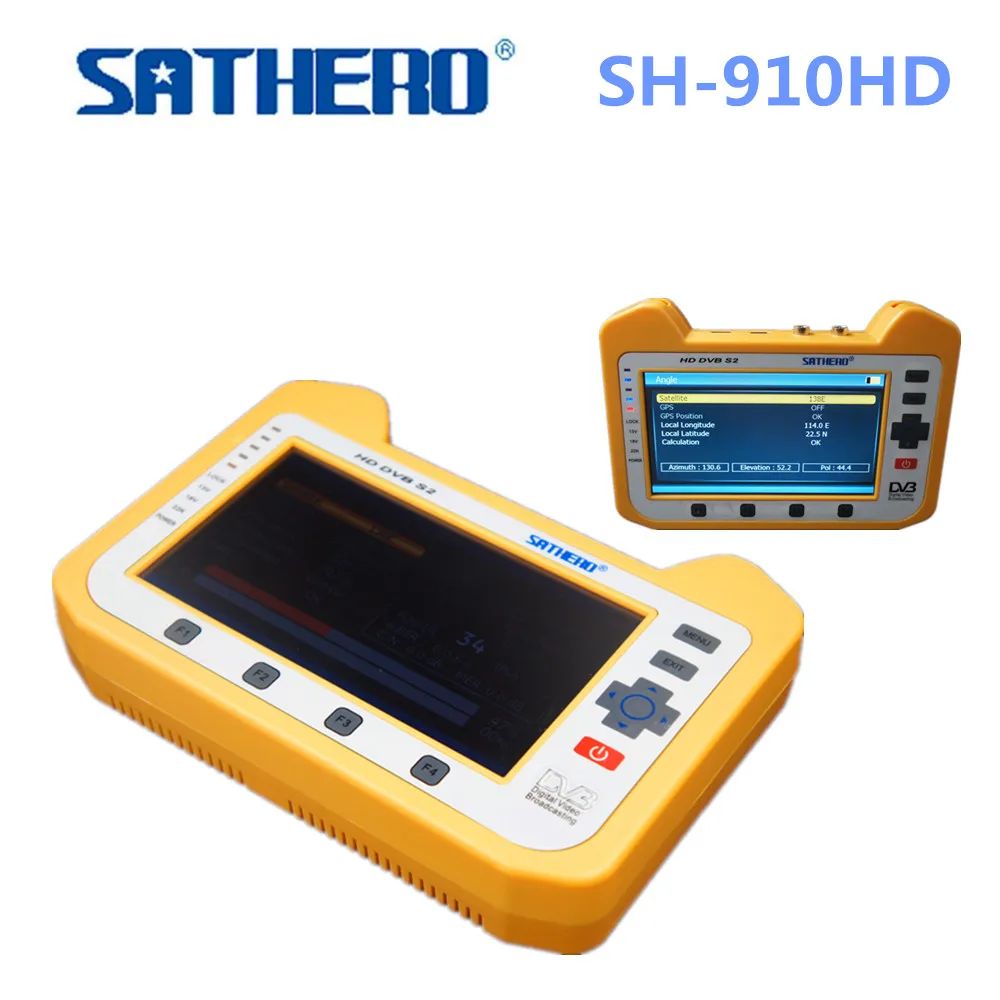 

Sathero Digital Satellite Meter SH-910HD Satellite Finder DVB-S2 7 Inch HD LCD Screen With Spectrum Analyzer SH 910HD