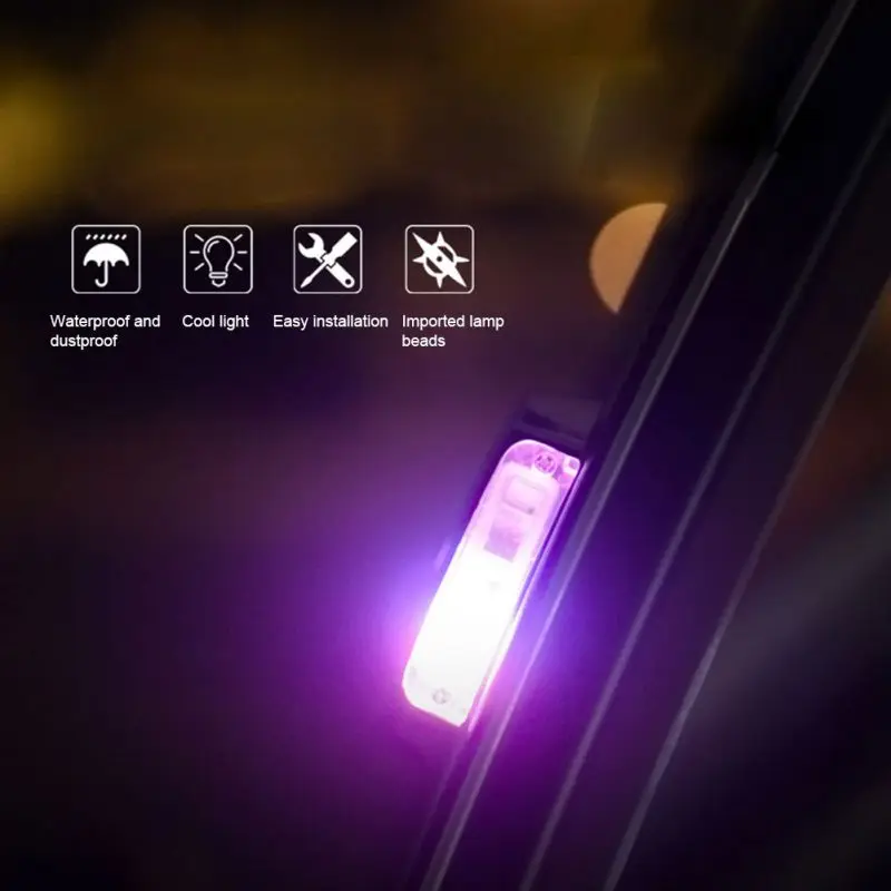 

Magnetic2019 New Wireless LED Car Door Opening Warning Lights Strobe Flashing Anti Rear-end Collision Led Safety Lamps