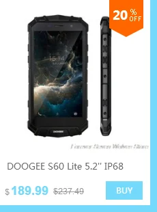 DOOGEE S60 Lite 5,2 ''IP68 Водонепроницаемый 4G смартфон 5580 мАч MTK6750T Восьмиядерный 4 Гб ОЗУ 32 Гб ПЗУ Android 7,0 NFC мобильный телефон