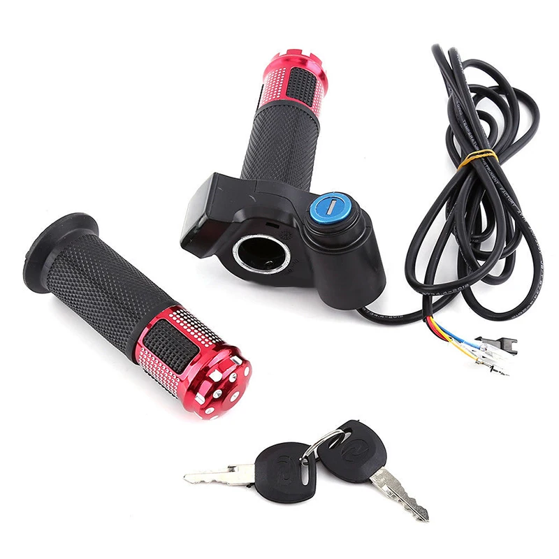 

24 36 48 60 72V LED Digital Meter Electric Bike Scooter Throttle Grip Handlebar