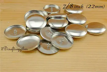 

100 sets of cover buttons 7/8 inch (22mm) Size 36 Self cover buttons Wire back