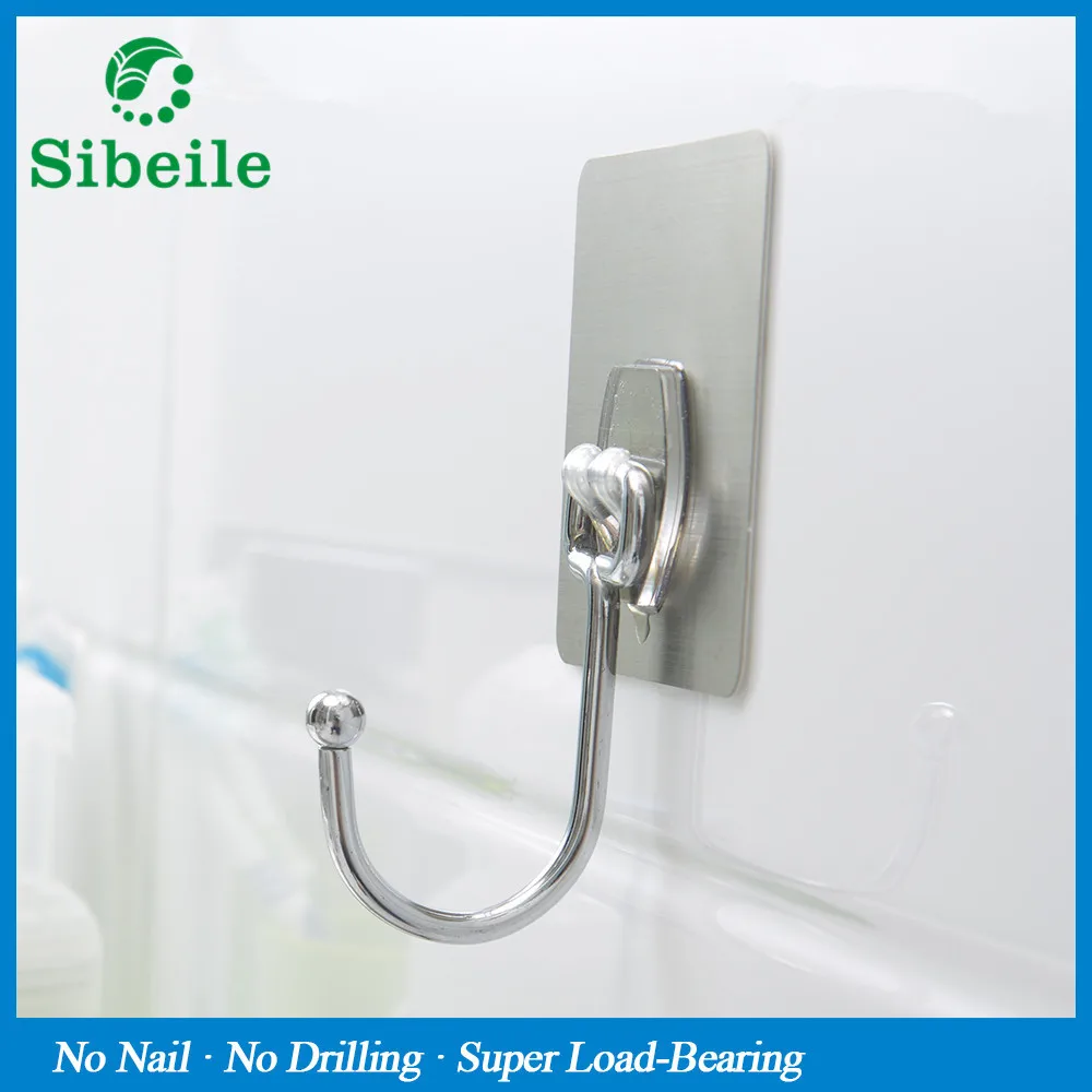 SBLE 3 pieces Stainless Steel Vacuum Suction Organizer Hook Bathroom Holder Hanger Rustproof Kitchen Utensil Utility Hanger