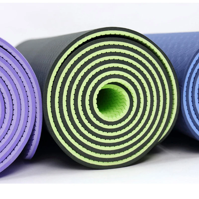 6 мм TPE Нескользящие коврики для йоги для фитнеса безвкусный фирменный коврик для пилатеса 8 видов цветов спортивные коврики для тренажерного зала коврики с сумкой для йоги ремень для йоги