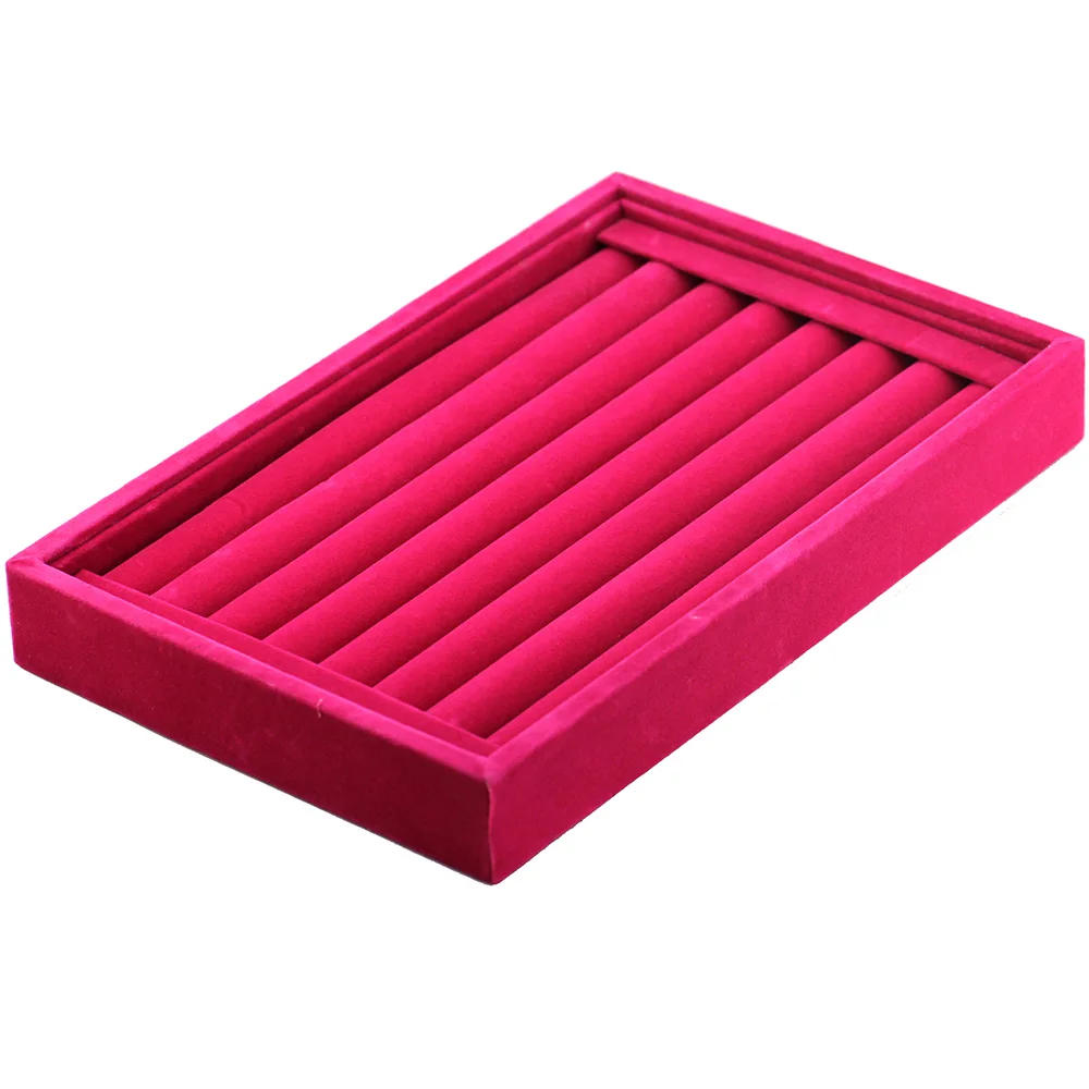 

6 Colors(L*W*H) Velvet Earrings Ring Organizer Ear Studs Jewelry Display Stand Holder Rack Showcase 22.5*14.5*3cm