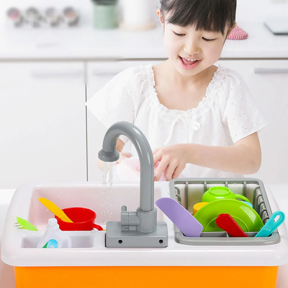 Мини Кухня пластик DIY ролевые игры игрушки для игрушечной кухни набор Cocina De Juguete игрушка розовый синий подарок для девочек для детей