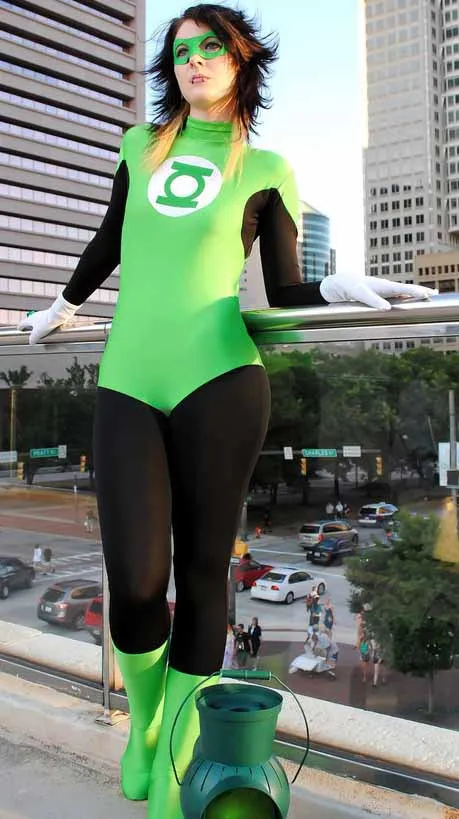 DHL,, удивительный супергерой Зеленый Фонарь, зентай Catsuit костюм для Женский костюм на Хеллоуин 2 стиля - Цвет: style 1
