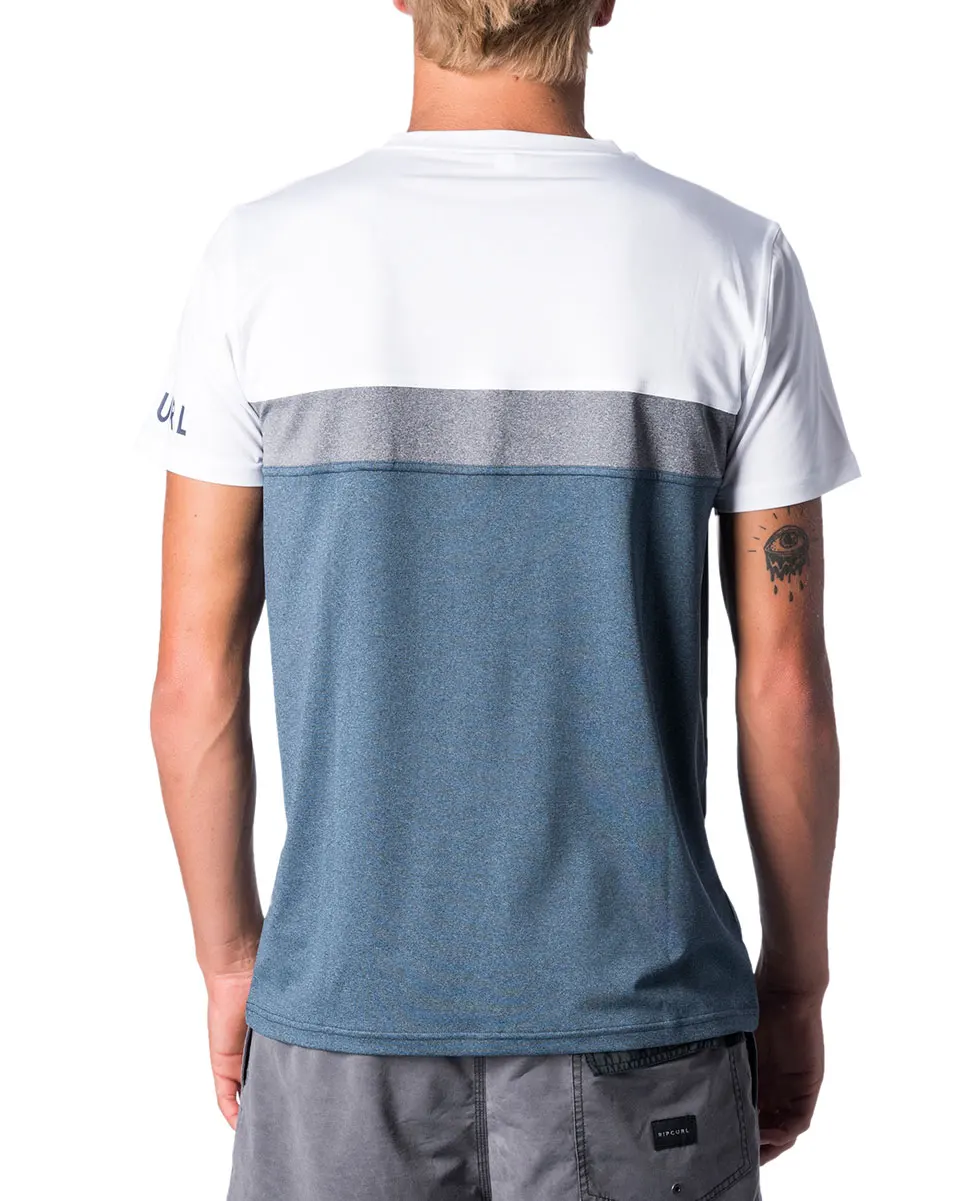 Underline Panel Short Sleeve UV Tee Rash Vest UPF 50+
