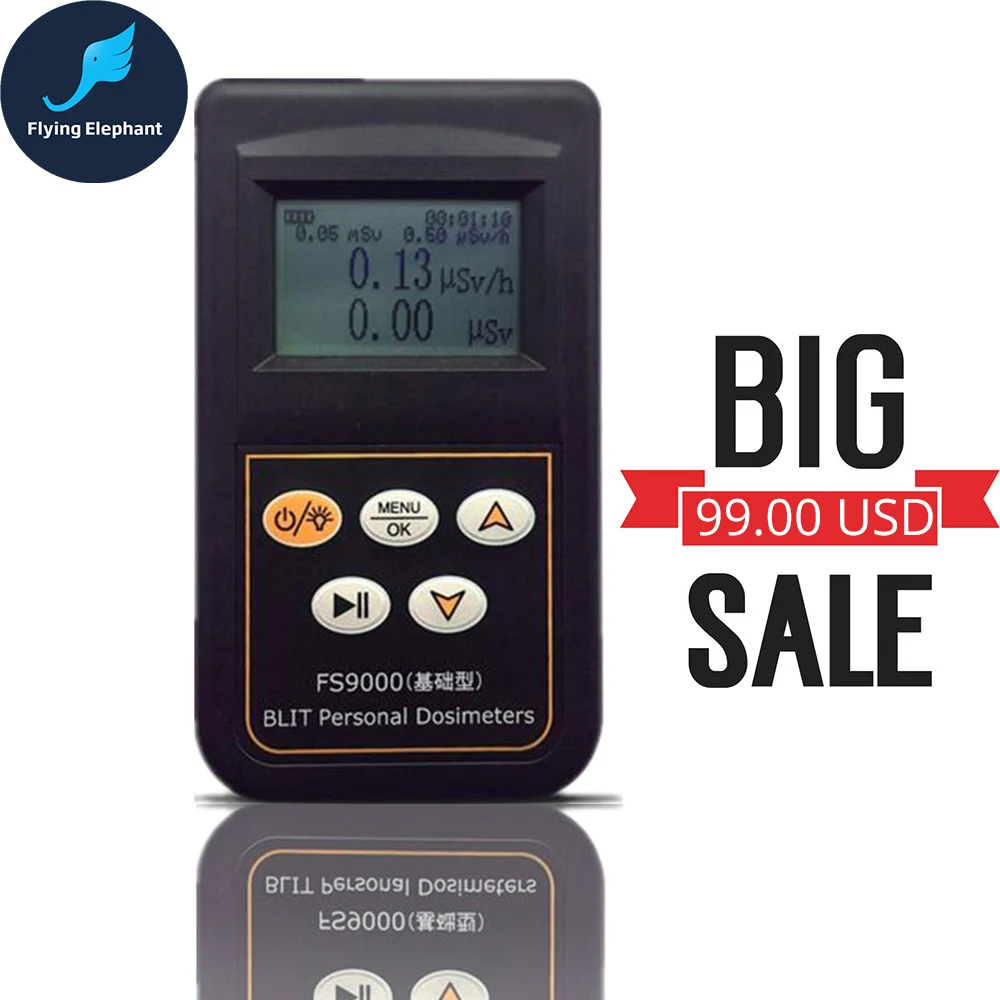 US $99.00 Japanese English Version Fs9000 Geiger Counter Personal Alarm Dosimeter Radiation Tester