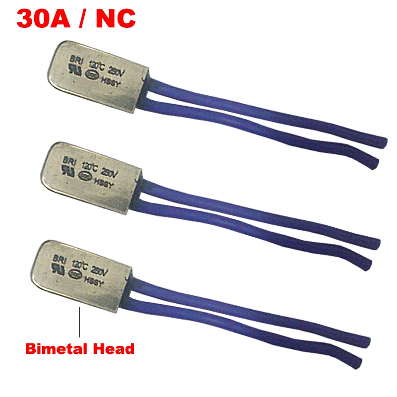 

135 140 150 160 Degree Celsius KSD9700 250V 30A Normal Closed NC Bimetal Thermal Protector Thermostat Temperature Control Switch