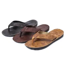 2018 New Summer Men Casual High Quality Male Stripe Flat Bath Slippers Summer Sandals Indoor & Outdoor Slippers
