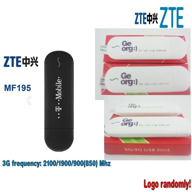 Лот 100 шт. ZTE разблокирована mf195 3G gsm 21 Мбит USB мобильного широкополосного модема, доставка DHL