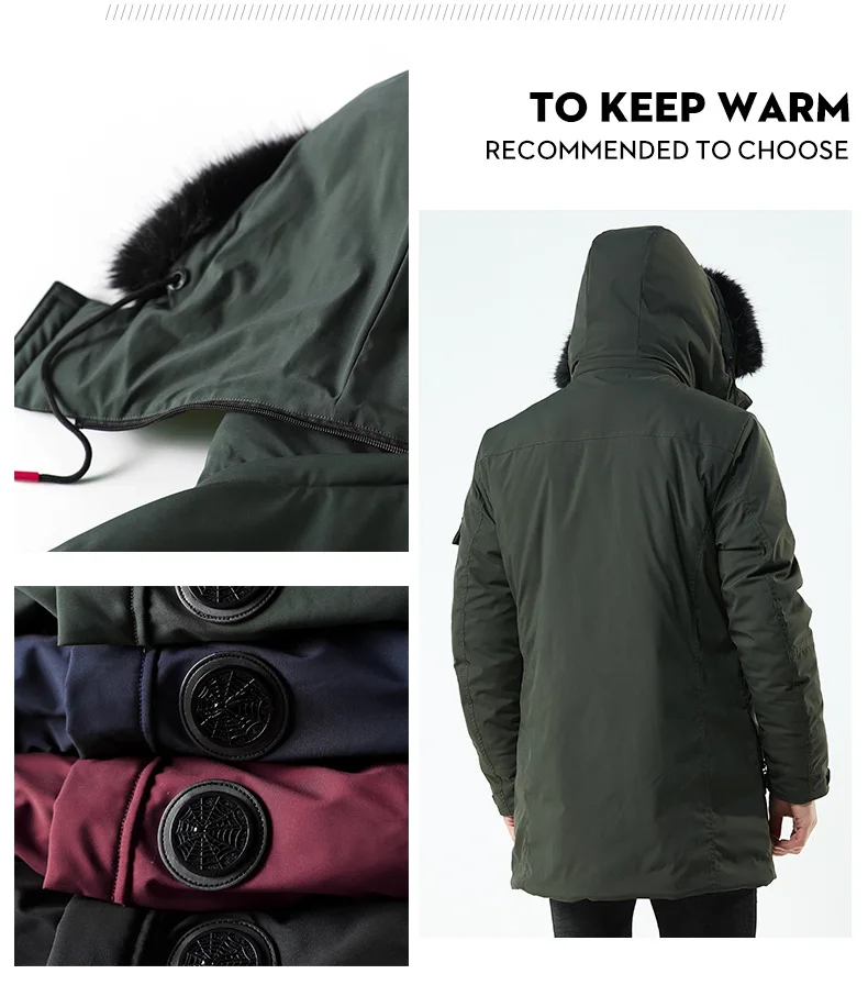 Mens winter jackets and coats new clothing high quality hooded thick windproof jacket fashion large size men winter coat ZZG138