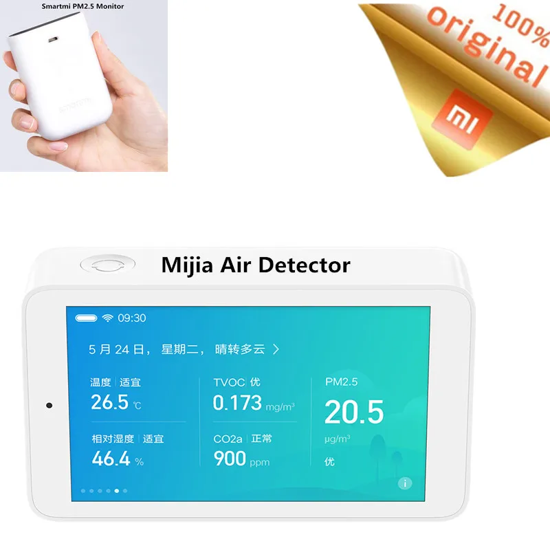 

Original Xiaomi Mijia Air Smartmi PM2.5 Detector High-precision Sensor Resolution USB Interface Portable Weather Smart Home