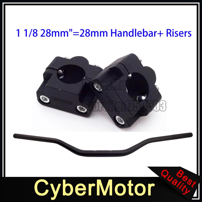 

Black Aluminum Handlebar PTR Risers Taper Mount Clamp 28mm 1 1/8'' Fat Handle Bar Pit Dirt Motor Bike Motocross ATV Quad