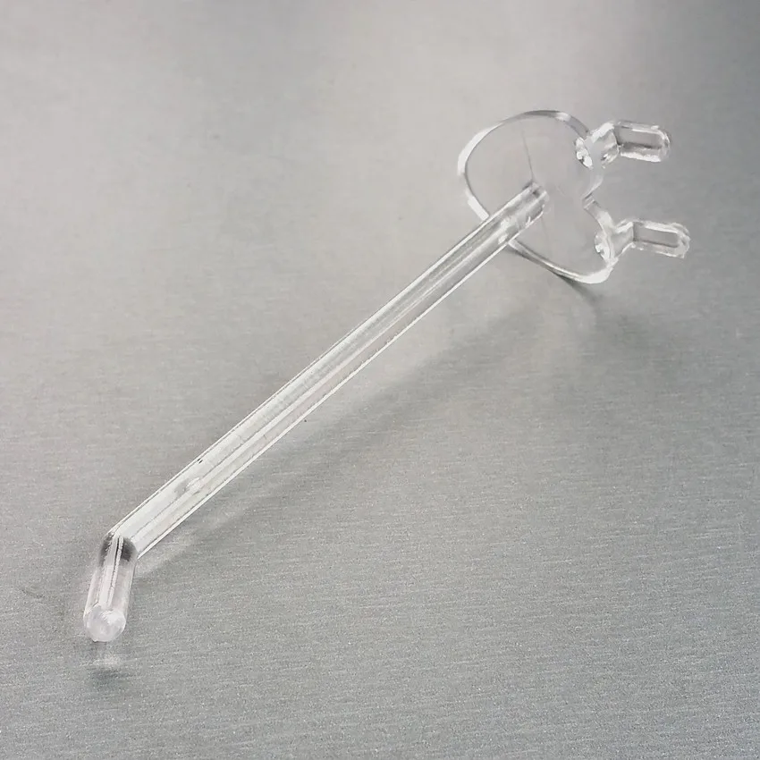 Double Foot Clear Plastic Supermarket Stores Pegboard Shelf Rack