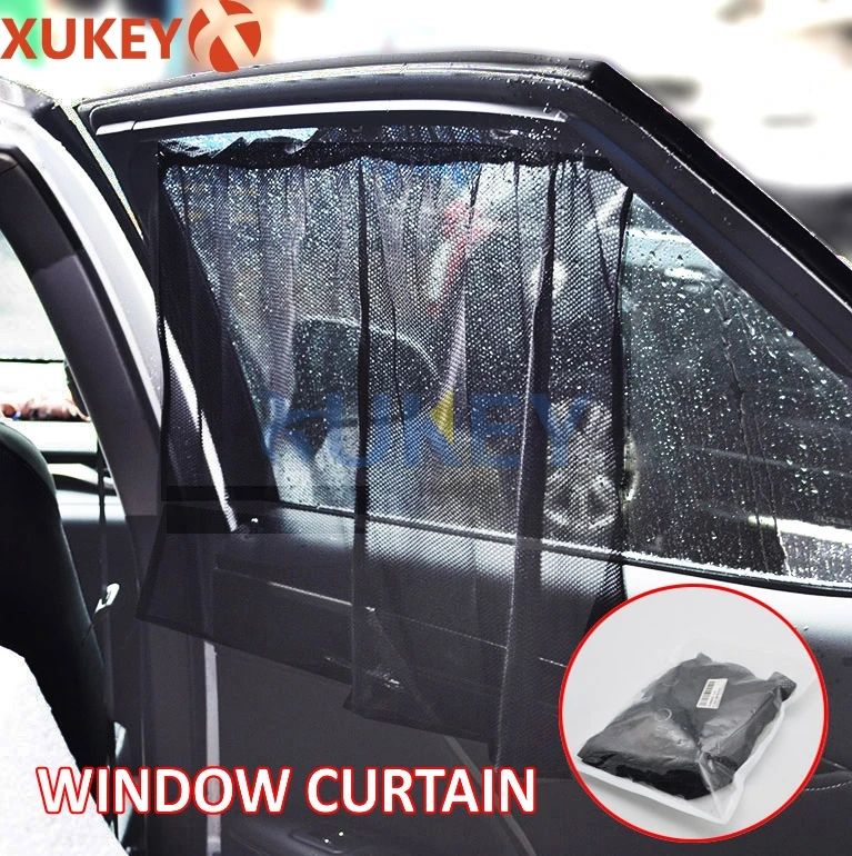 

2Pcs Auto Car Curtain Side Window Car Sun Shade Curtain Windshield Sunshade Shield Visor Block Mesh Blind Curtains