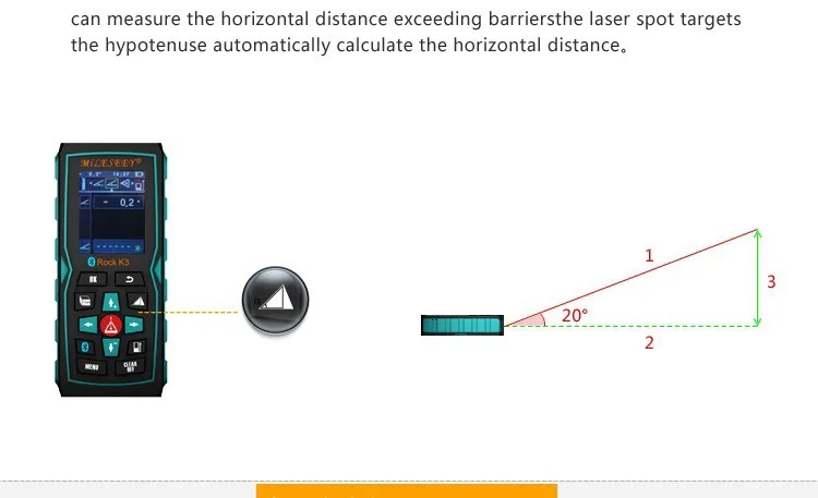 Afstandsmeter лазерный измеритель 100 м K3 Bluetooth лазерный-afstandsmeter Meten лазерный Afstand Met Kleur дисплей