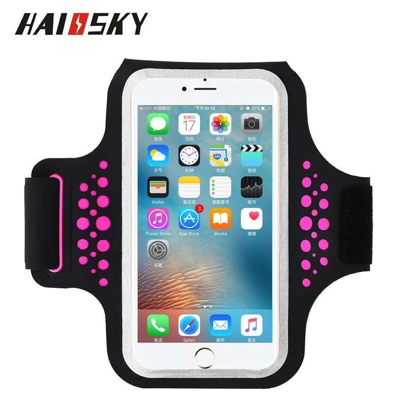 Haissky تشغيل اللياقة البدنية الرياضة سوارلهاتف آيفون X 8 7 زائد اللمس الذراع الفرقة غطاء حقيبة لهاتف سامسونج S9 S8 زائد Redmi 5 زائد