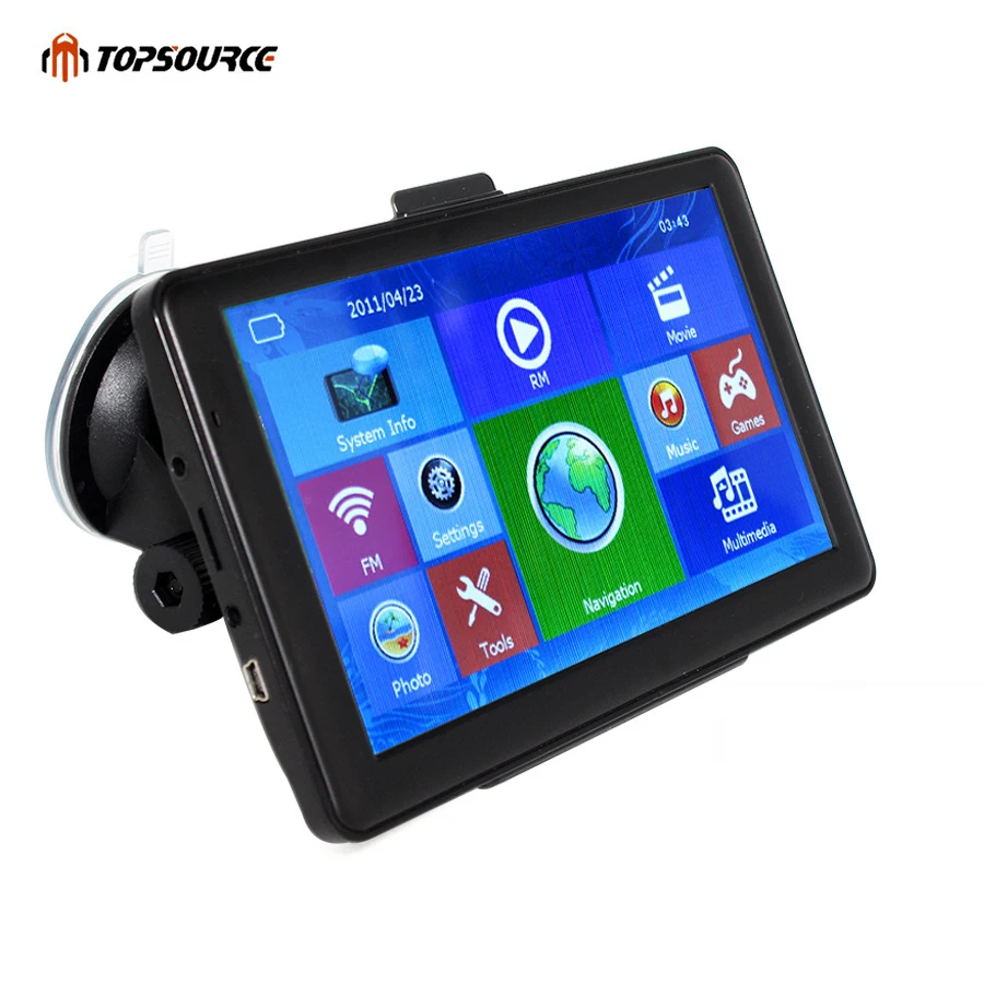 

TOPSOURCE Car GPS Navigation 256M HD Screen WINCE WIFI FM Automobile Navigator Sat navitel/Europe/USA/Russia/UK Free map
