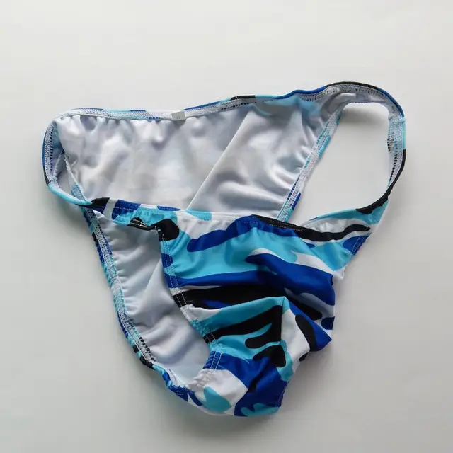 thumbnail image 2 of Men's Micro Bikini String Waist In Black & White Print - Sizes S, M, L, XL (Polyester) 2 of 13
