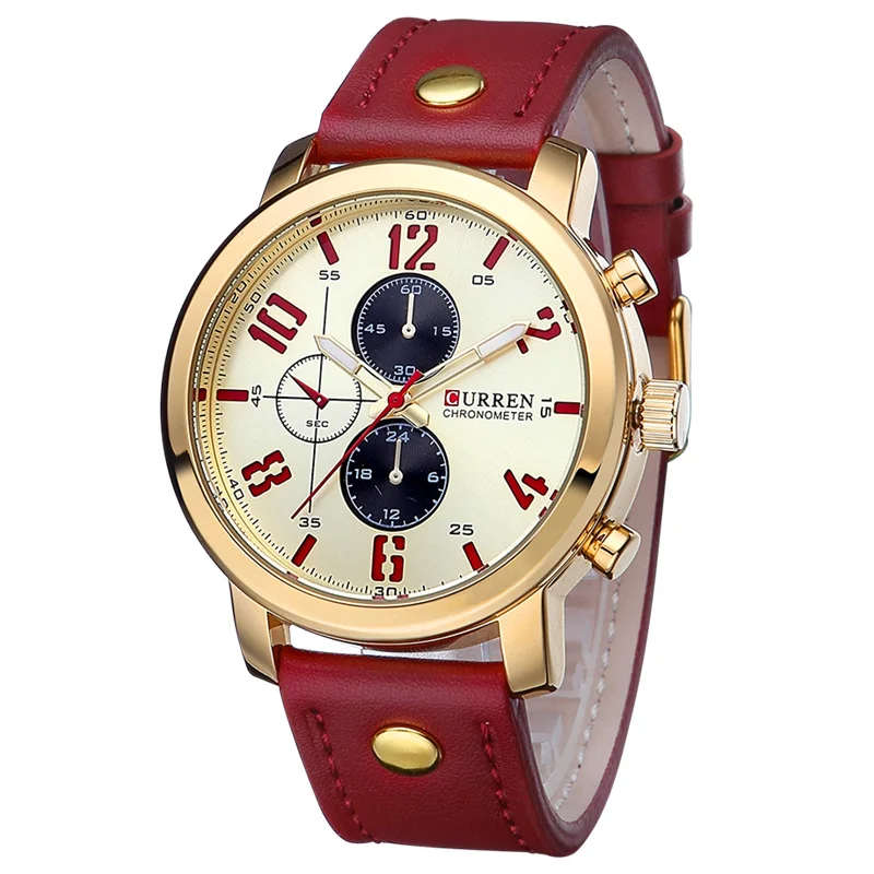 Для мужчин Watch Sport 30 м Водонепроницаемый модные наручные часы Montre Homme Пояса из натуральной кожи Relojes HOMBRE кварц мужской Бизнес часы