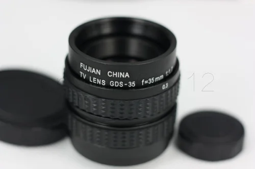 Объектив для видеонаблюдения черный 35 мм f1.7 C крепление olympus M4/3 E P2 G2 GF2 GH2 sony PL2 A6300