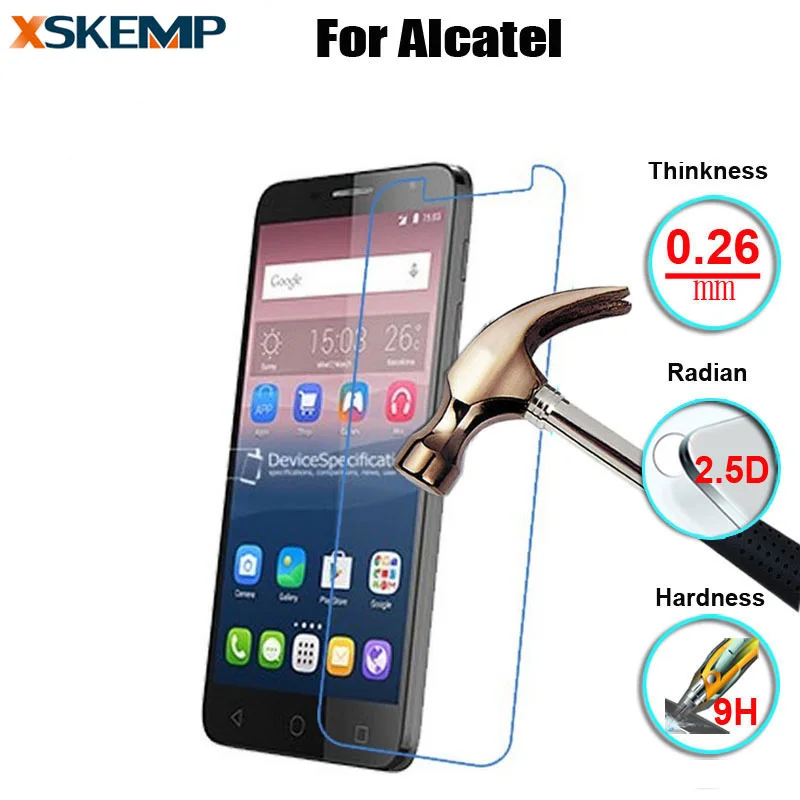 

Tempered Glass HD Clear 2.5D Screen Protector For Alcatel One Touch Idol 3 4.7" 5.5" C5 C7 C9 Pixi 3 Protective Film Guard