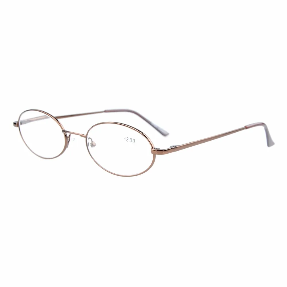

R1643 Eyekepper Titanium Memory Bridge Spring Hinges Oval Reading Glasses Men Women +0.00----+4.00