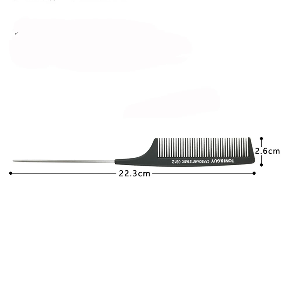 Professional Black Fine Tooth Comb Metal Pin For Styling Hairdressing Anti-static Hair Style Beauty Tools Buy 1 get 1 free Professional Black Fine Tooth Comb Metal Pin For Styling Hairdressing Anti-static Hair Style Beauty Tools Buy 1 get 1 free