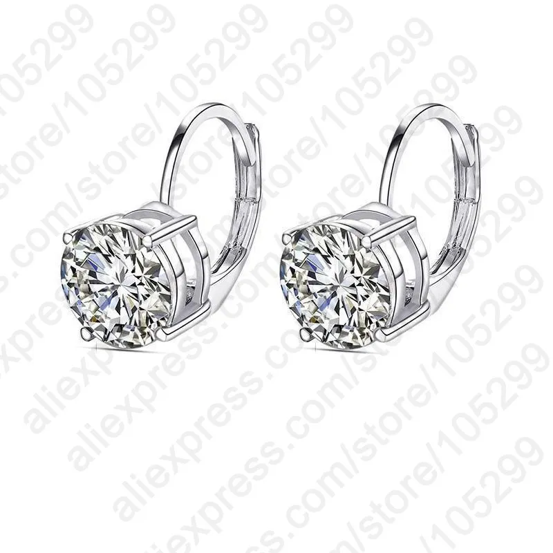 Серьги Brincos из серебра 925 пробы с фианитом Романтичный подарок для женщин|womens dangle