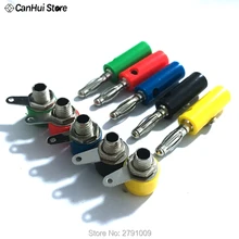 10 шт. 4 мм разъем типа "банан" никелированный зажим гайка Разъем типа "банан" разъем красный+ черный JS-910B терминал JS919 открытие 8 мм