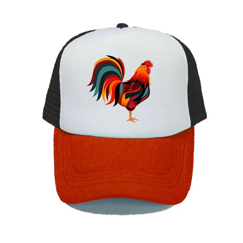 

Cock Printing Baseball Cap Men Women Snapback Caps Breathable Mesh Hip Hop Hats Unisex Casual Eat Chicken Bone Casquette YY326