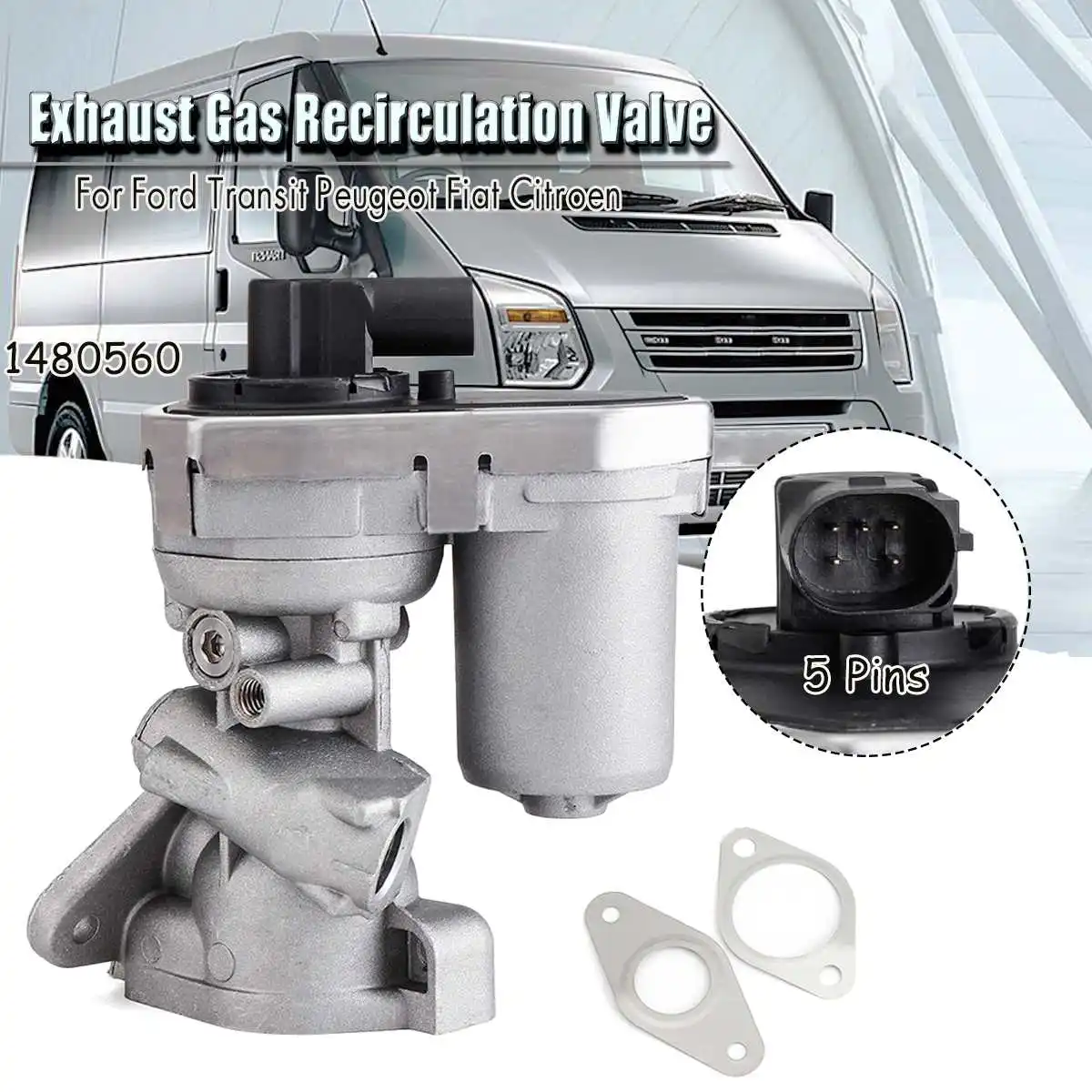 

1480560 250 2.2 2.4 TDCI EGR Valve Non Water Cooled Relay For Ford Transit for Peugeot for Fiat for Citroen