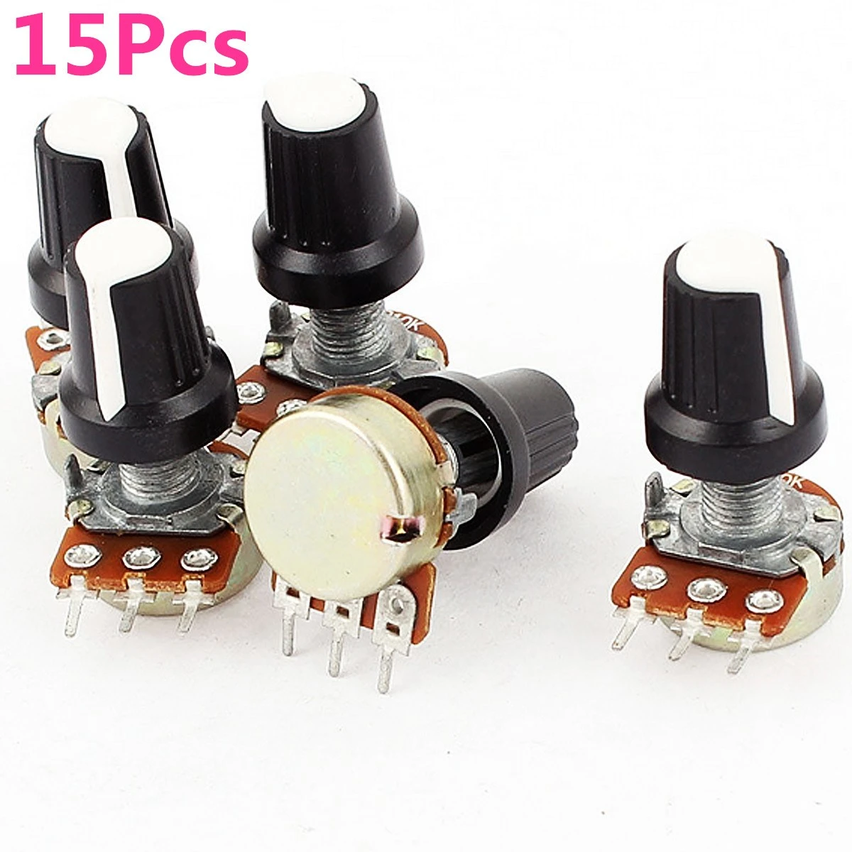 10K Ohm 3 Terminals Single Linear Audio Pot Rotary Taper Potentiometer 10K Ohm 3 Terminals Single Linear Audio Pot Rotary Taper Potentiometer