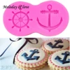 Anchor Rudder Wheel Ship Shape Silicone Mold Fondant Forms Cookie Baking Chocolate Mold Cake Decorating Tools T0209 ► Photo 1/6