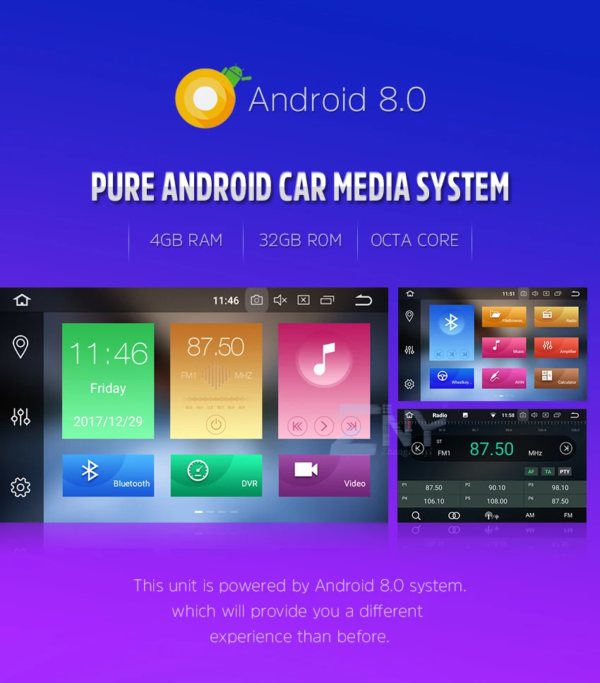 Cheap Android 8.0 Car DVD Stereo 7" IPS Auto Radio For Ford Fiesta 2013-2017 Multimedia FM GPS Navigation 4+32GB Headunit Gift Camera 3