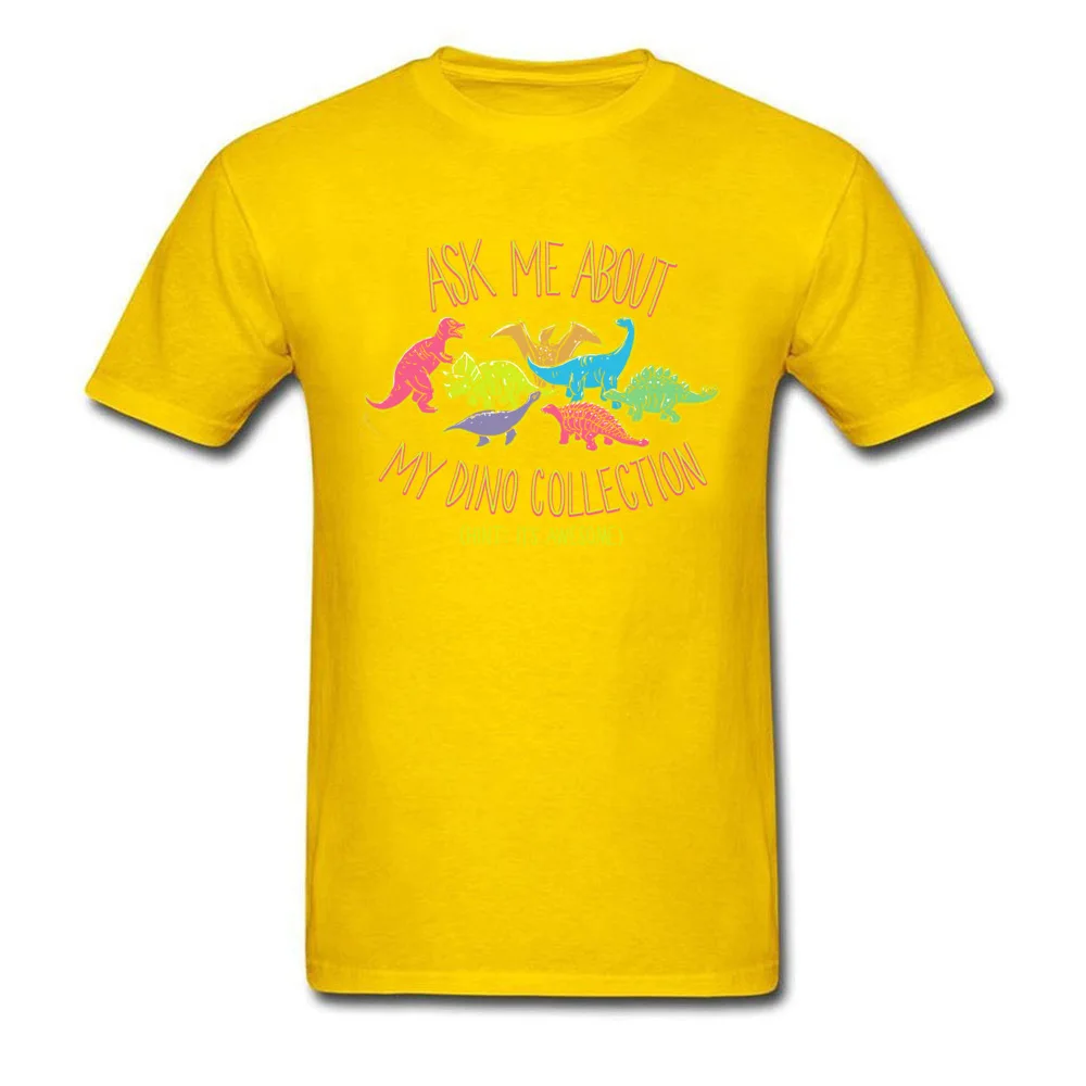 Normal dino collection 5493 Men T Shirt Newest Autumn Short Sleeve Crewneck 100% Cotton Tops & Tees Normal Tee-Shirt dino collection 5493 yellow